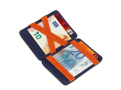 Portefeuille Magique RFID Cuir - Hunterson - Bleu-Orange