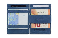 Portefeuille Magique RFID Cuir - Garzini - Bleu