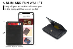 Porte-monnaie Magique RFID Cuir - Hunterson - Noir