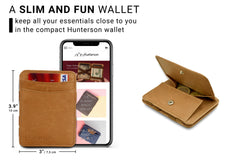 Porte-monnaie Magique RFID Cuir - Hunterson - Cognac