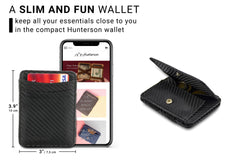 Porte-monnaie Magique RFID Cuir - Hunterson - Carbone