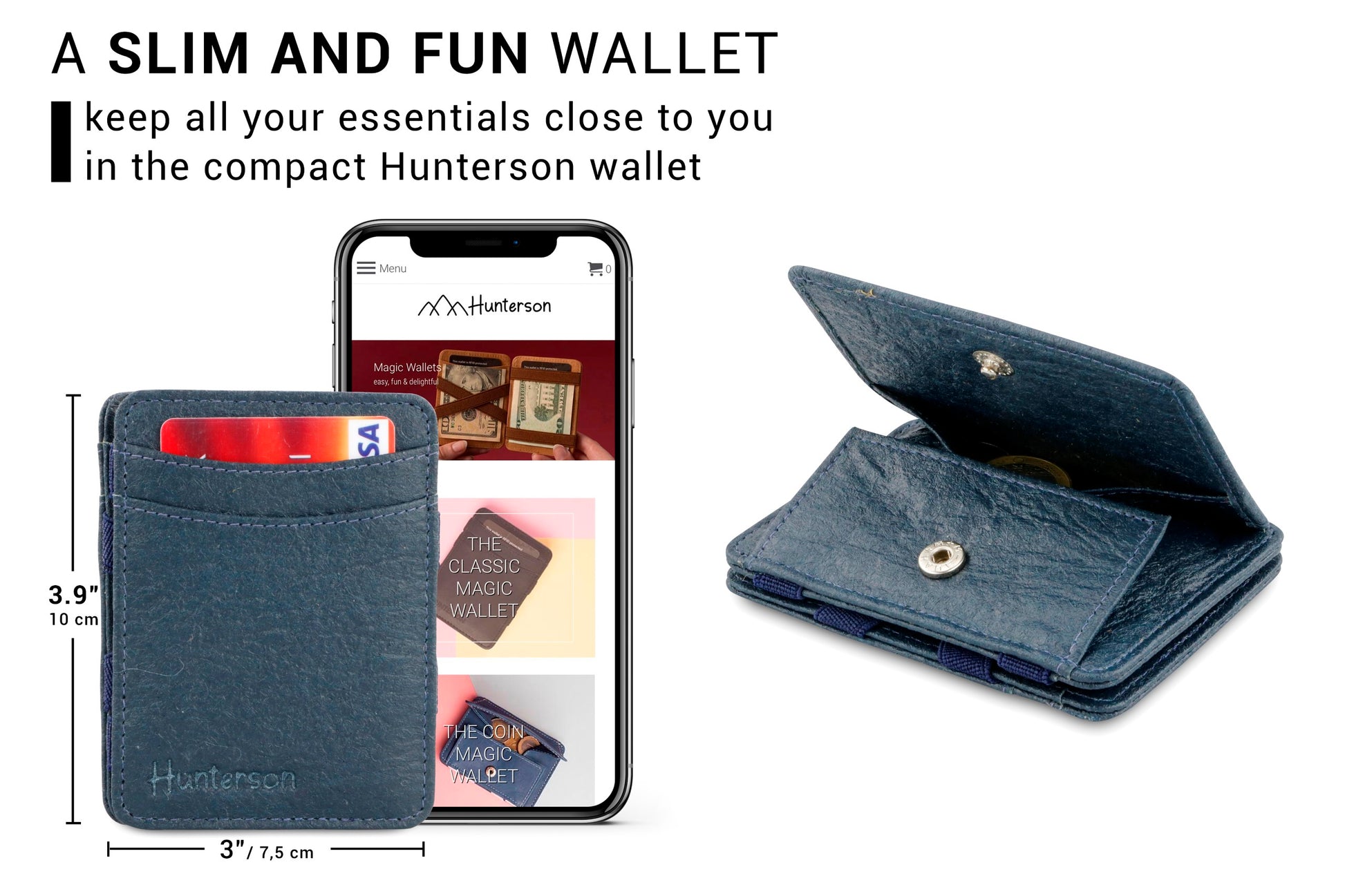 Porte-monnaie Magique RFID - Hunterson - Marine