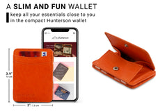 Porte-monnaie Magique RFID Cuir - Hunterson - Orange