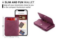 Porte-monnaie Magique RFID Cuir - Hunterson - Pourpre