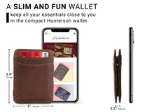 Portefeuille Magique RFID Cuir - Hunterson - Brun