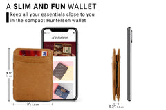 Portefeuille Magique RFID Cuir - Hunterson - Cognac