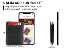 Portefeuille Magique RFID Cuir - Hunterson - Carbone