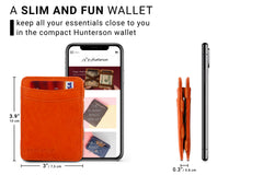 Portefeuille Magique RFID Cuir - Hunterson - Orange
