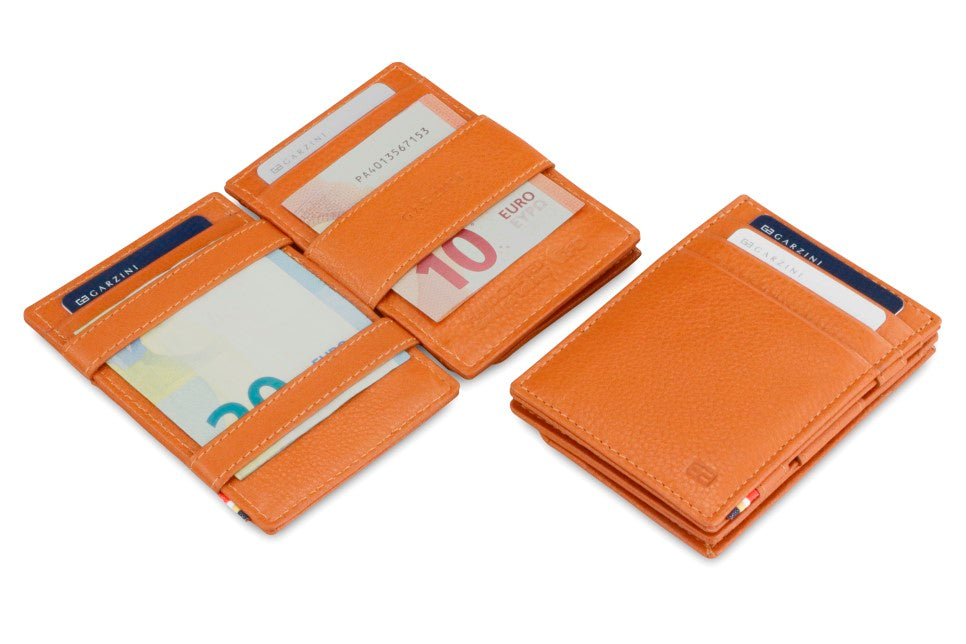 Porte-monnaie Magique RFID Cuir Nappa - Garzini - Cognac - 4