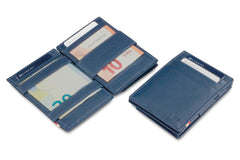 Porte-monnaie Magique RFID Cuir Nappa - Garzini - Bleu - 4