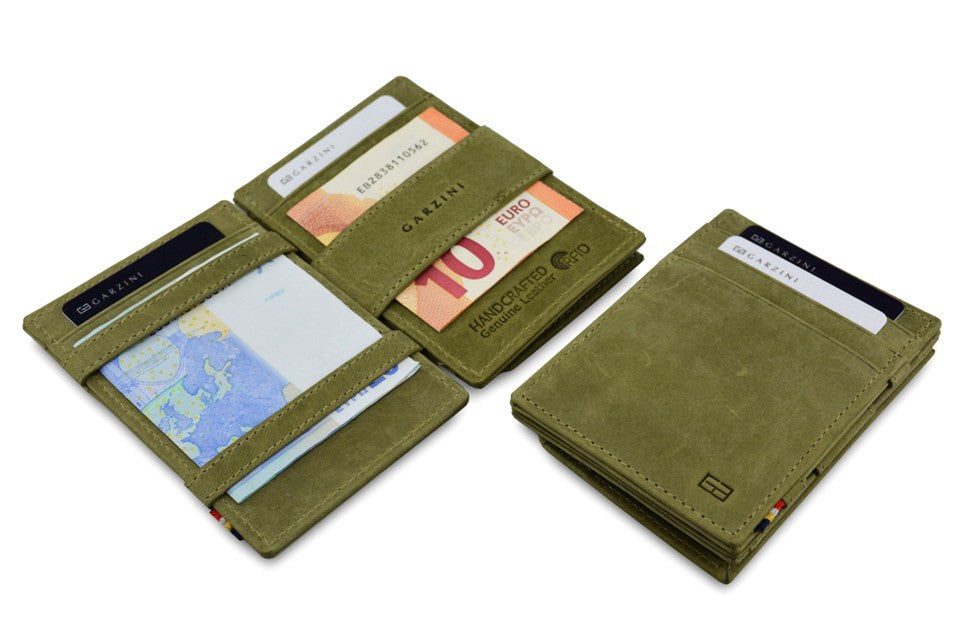 Porte-monnaie Magique RFID Cuir - Garzini - Vert