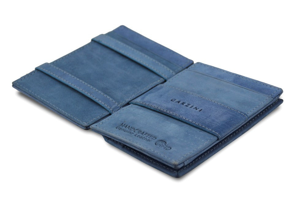 Porte-monnaie Magique RFID Cuir - Garzini - Bleu