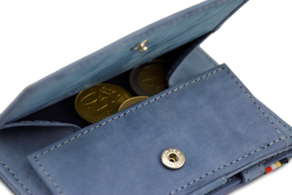 Porte-monnaie Magique RFID Cuir - Garzini - Bleu