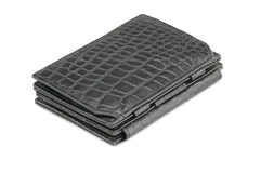 Porte-monnaie Magique RFID Cuir Croco Plus - Garzini - Noir - 1