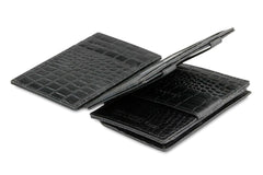 Porte-monnaie Magique RFID Cuir Croco Plus - Garzini - Noir - 3