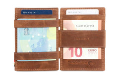 Porte-monnaie Magique RFID Cuir Pochette Carte Brossé - Garzini - Brun - 6