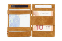 Porte-monnaie Magique RFID Cuir Pochette Carte Brossé - Garzini - Cognac - 6