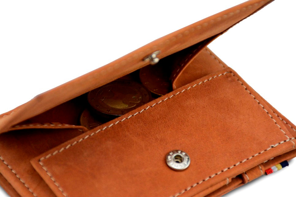 Porte-monnaie Magique RFID Cuir Pochette Carte Vintage - Garzini - Cognac - 5
