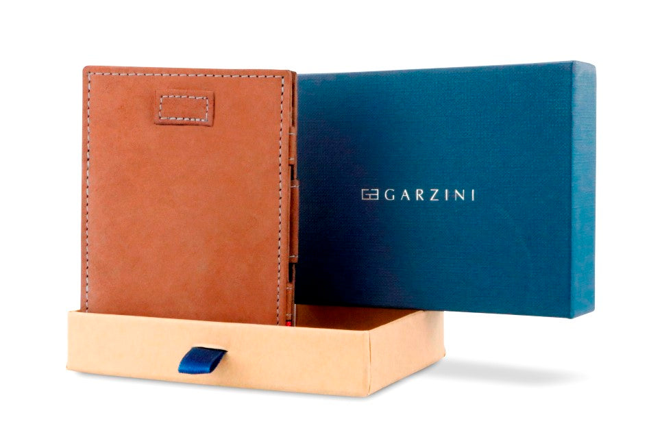 Porte-monnaie Magique RFID Cuir Pochette Carte Vintage - Garzini - Cognac - 7