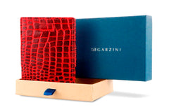 Porte-monnaie Magique RFID Cuir Pochette Carte Croco - Garzini - Rouge - 7