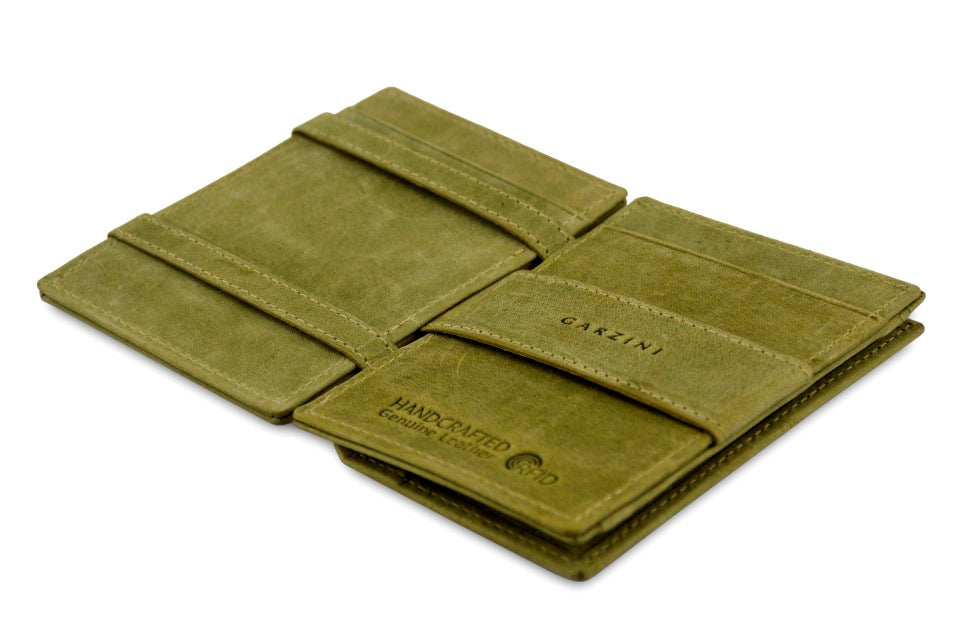 Porte-monnaie Magique RFID Cuir Pochette Carte Vintage - Garzini - Vert - 3