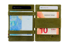 Porte-monnaie Magique RFID Cuir Pochette Carte Vintage - Garzini - Vert - 6