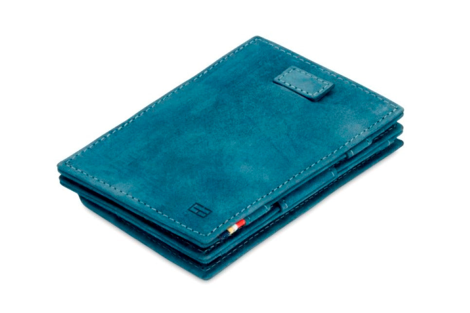 Porte-monnaie Magique RFID Cuir Pochette Carte Vintage - Garzini - Bleu - 1