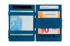 Porte-monnaie Magique RFID Cuir Pochette Carte Vintage - Garzini - Bleu - 6