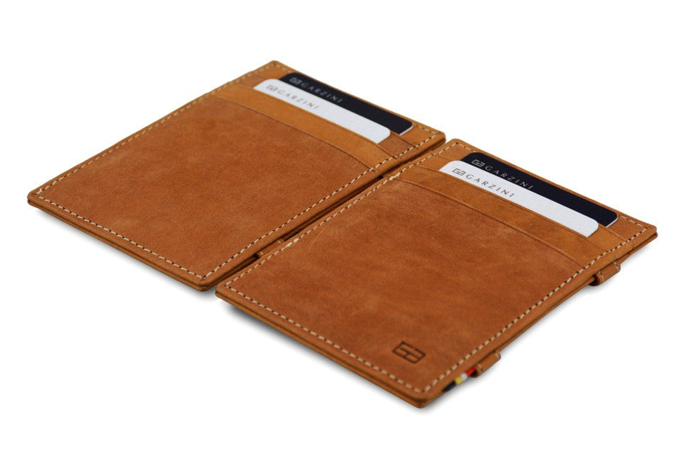 Portefeuille Magique RFID Cuir - Garzini - Cognac
