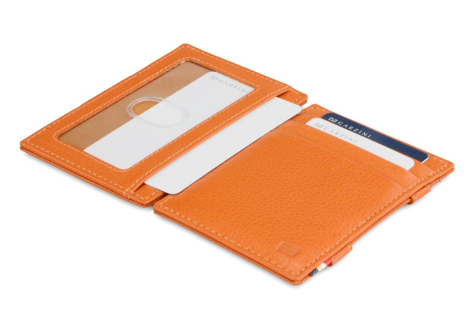 Portefeuille Magique RFID Cuir Fenêtre Nappa - Garzini - Cognac - 4