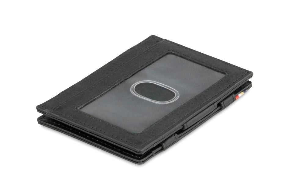 Portefeuille Magique RFID Cuir Fenêtre Nappa - Garzini - Noir - 1
