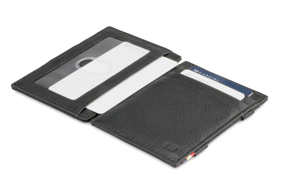 Portefeuille Magique RFID Cuir Fenêtre Nappa - Garzini - Noir - 4