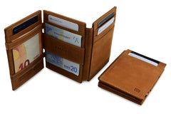 Portefeuille Magique RFID Cuir Plus - Garzini - Cognac