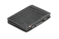 Portefeuille Magique RFID Cuir Croco Plus - Garzini - Noir - 1