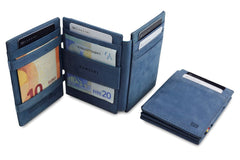 Portefeuille Magique RFID Cuir Plus - Garzini - Bleu
