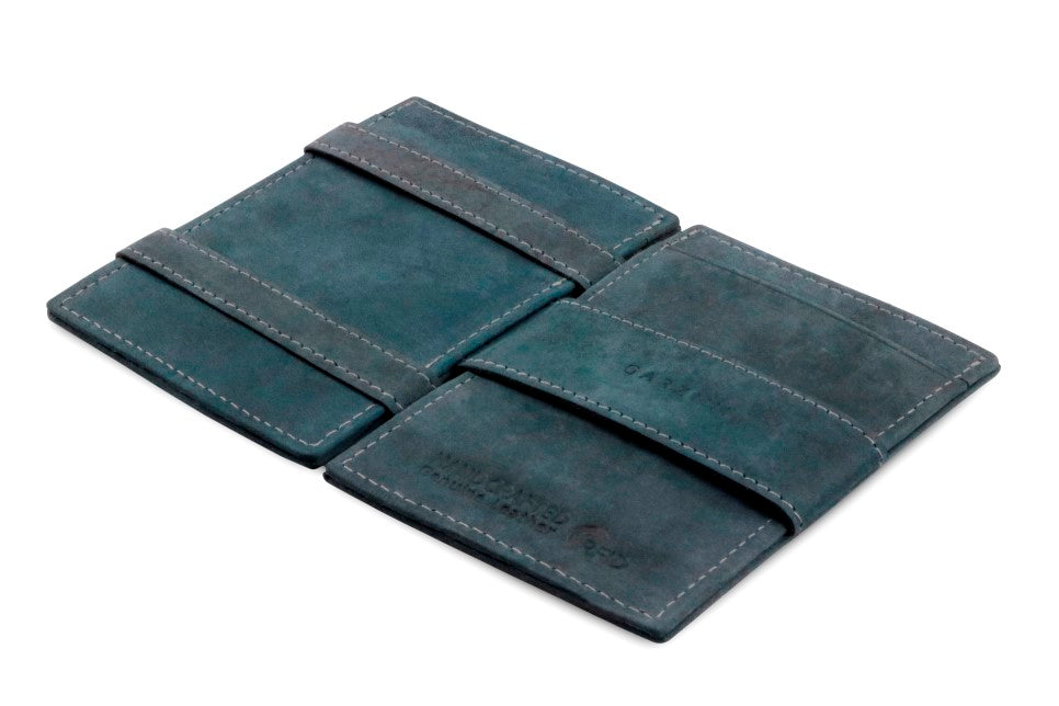 Portefeuille Magique RFID Cuir Pochettes Cartes Vintage - Garzini - Noir - 3