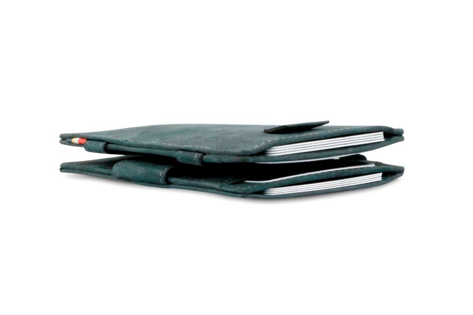 Portefeuille Magique RFID Cuir Pochettes Cartes Vintage - Garzini - Noir - 6