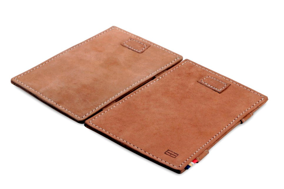 Portefeuille Magique RFID Cuir Pochettes Cartes Vintage - Garzini - Cognac - 4