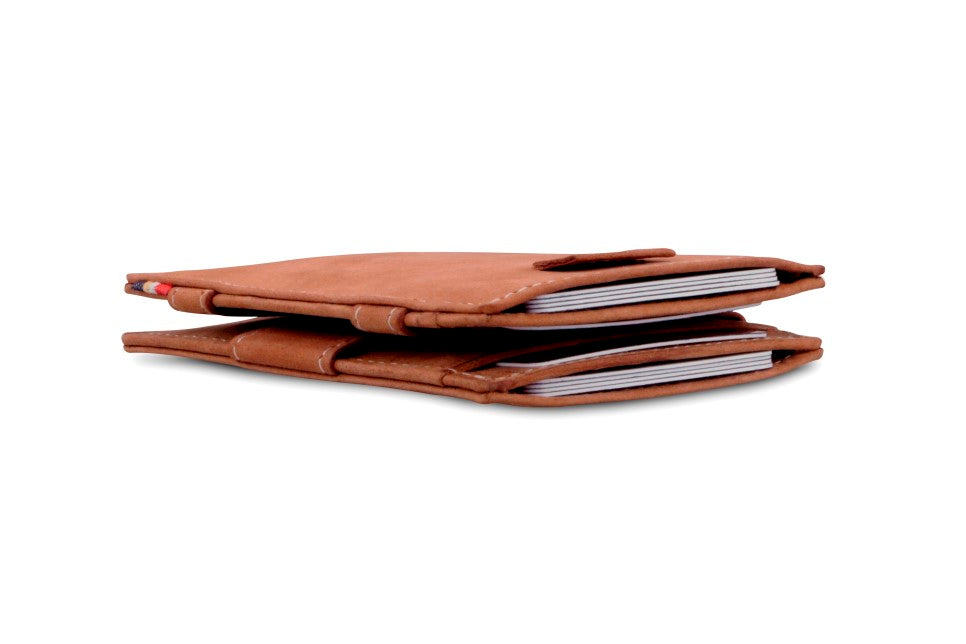 Portefeuille Magique RFID Cuir Pochettes Cartes Vintage - Garzini - Cognac - 6