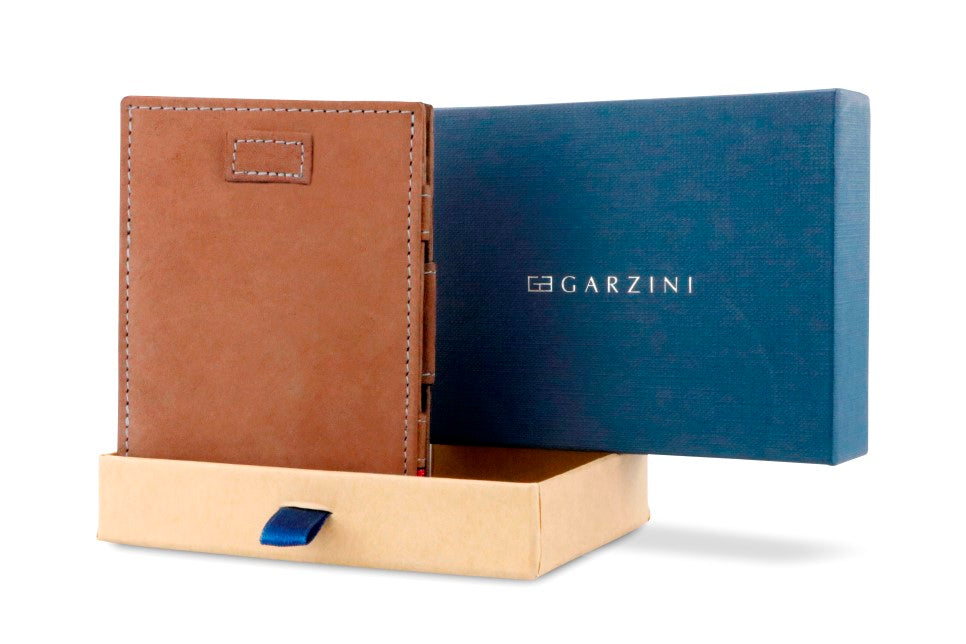 Portefeuille Magique RFID Cuir Pochettes Cartes Vintage - Garzini - Cognac - 9