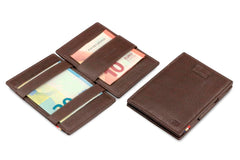 Portefeuille Magique RFID Cuir Pochettes Cartes Nappa - Garzini - Brun - 5