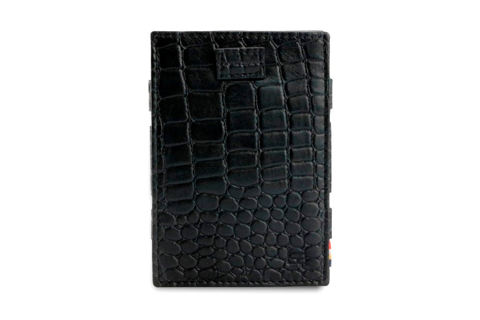 Portefeuille Magique RFID Cuir Pochettes Cartes Croco - Garzini - Noir - 2