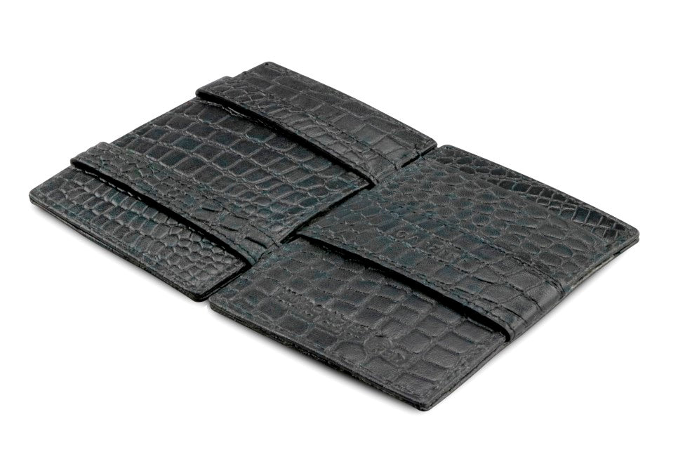 Portefeuille Magique RFID Cuir Pochettes Cartes Croco - Garzini - Noir - 3