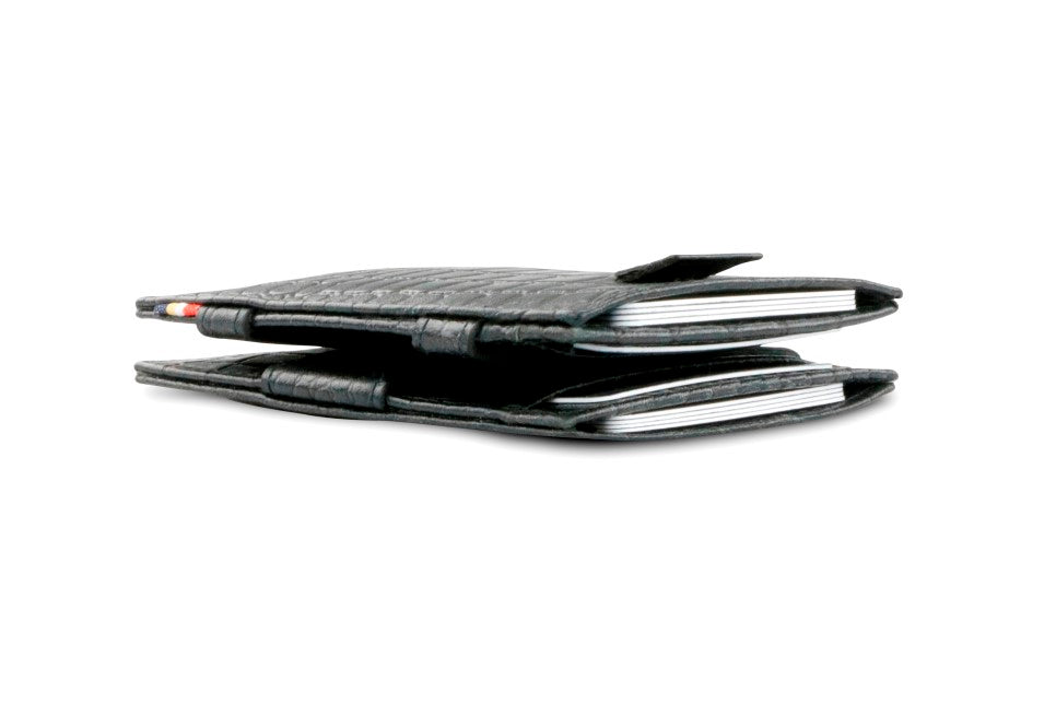 Portefeuille Magique RFID Cuir Pochettes Cartes Croco - Garzini - Noir - 6