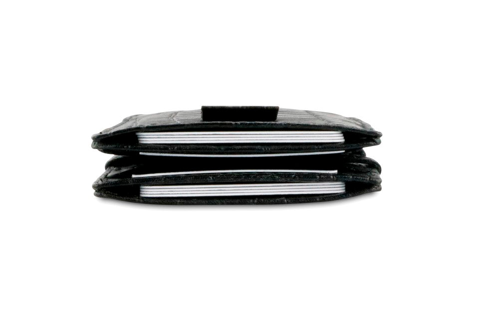 Portefeuille Magique RFID Cuir Pochettes Cartes Croco - Garzini - Noir - 8
