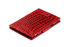 Portefeuille Magique RFID Cuir Pochettes Cartes Croco - Garzini - Rouge - 1