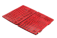 Portefeuille Magique RFID Cuir Pochettes Cartes Croco - Garzini - Rouge - 4