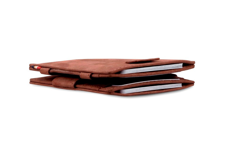 Portefeuille Magique RFID Cuir Pochettes Cartes Vintage - Garzini - Brun - 6