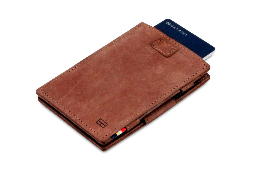 Portefeuille Magique RFID Cuir Pochettes Cartes Vintage - Garzini - Brun - 7