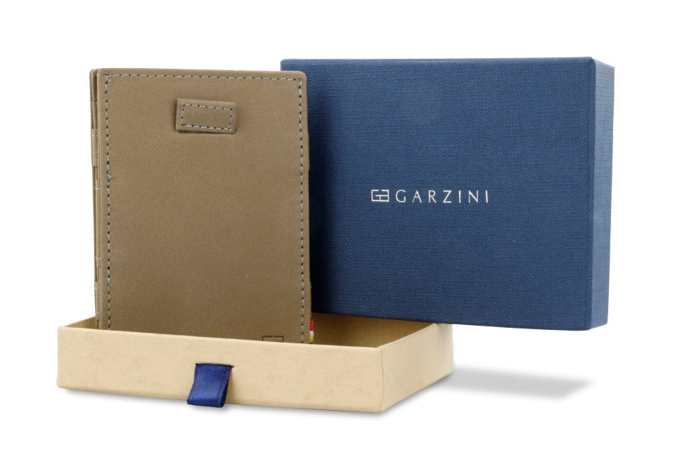 Portefeuille Magique RFID Cuir Pochettes Cartes Vintage - Garzini - Gris